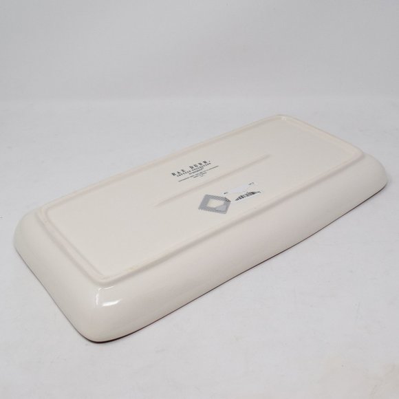 Rae Dunn Merry Christmas Platter Red Trim Type New - Picture 2 of 11